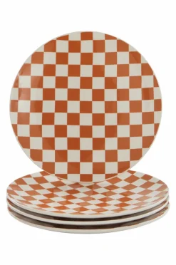 Tallrikar|Jotex ELLA Tallrik 4-pack ø 28,5 Cm Orange/vit