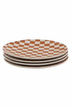 Tallrikar|Jotex ELLA Tallrik 4-pack ø 28,5 Cm Orange/vit