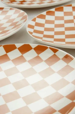 Tallrikar|Jotex ELLA Tallrik 4-pack ø 28,5 Cm Orange/vit