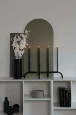 Julbelysning|Jotex Elljusstake 4 Ljus Met. 40,8cm Svart