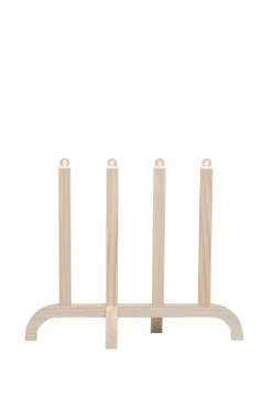Julbelysning|Jotex Elljusstake 4 Ljus Trä 42cm Natur