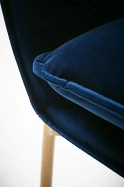 Fåtöljer|Jotex ELLNE Fåtölj Mörkblå/mässing