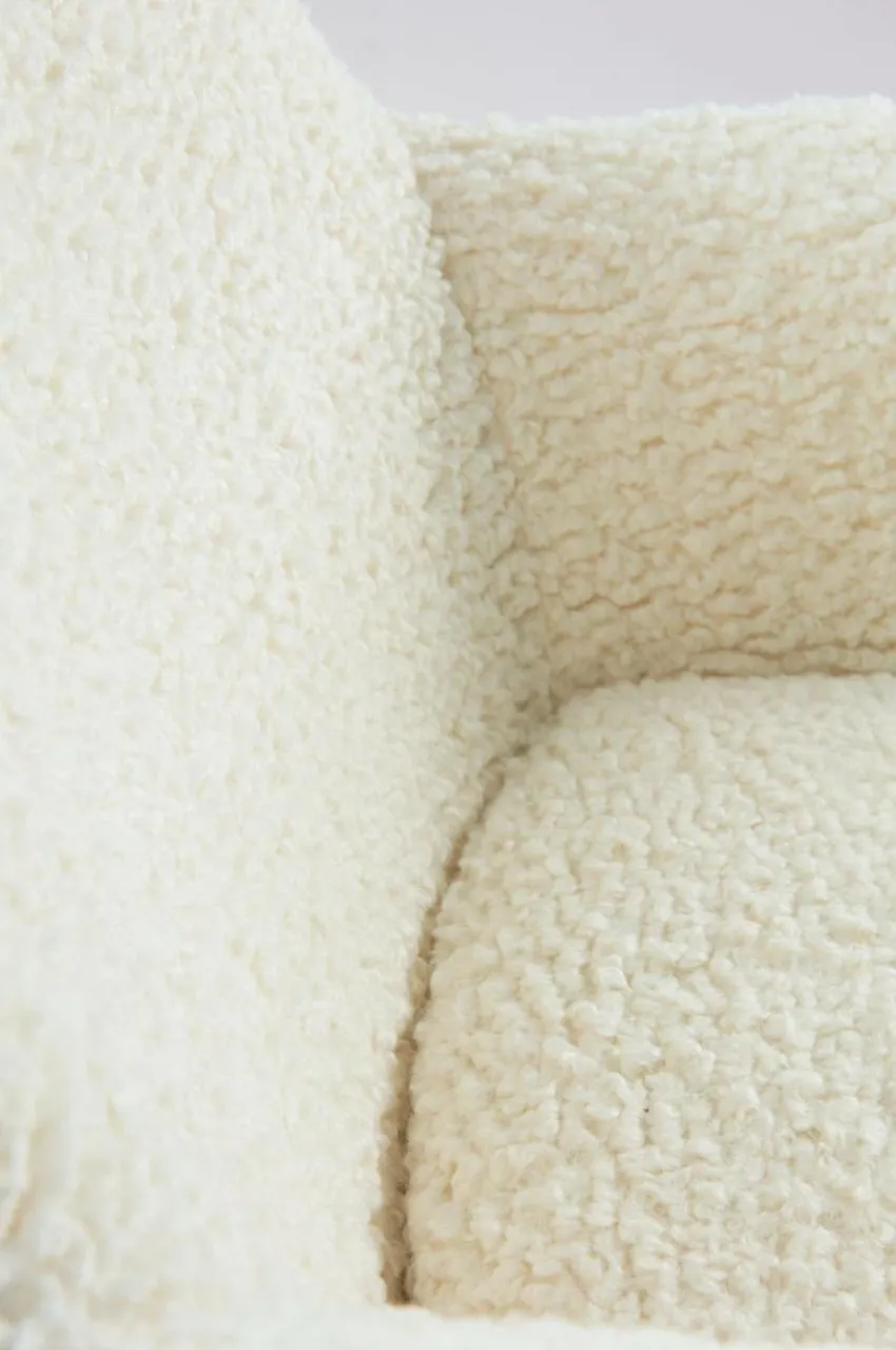 Barnmöbler|Barnmöbler Deal|Jotex ELLNE MINI Barnfåtölj Vit teddy/svart