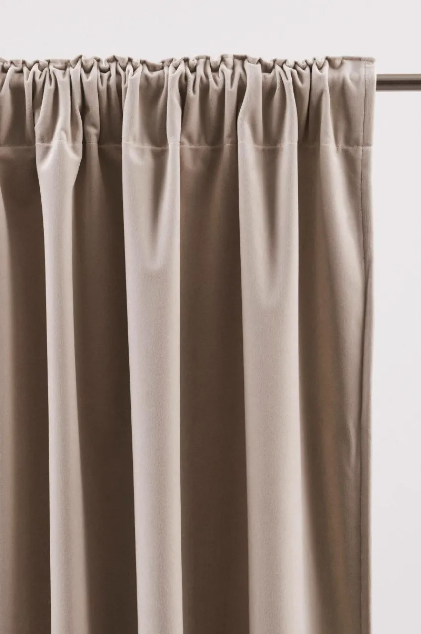Sammetsgardiner|Mörkläggningsgardiner|Jotex ELSIE Mörkläggningsgardin - 1 Längd - Extrabred Beige