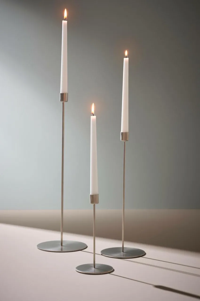Ljusstakar|Jotex ELSY Ljusstake 3-pack Krom