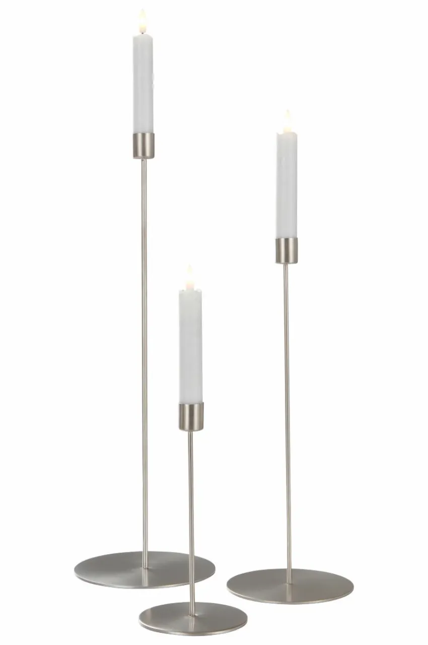 Ljusstakar|Jotex ELSY Ljusstake 3-pack Krom