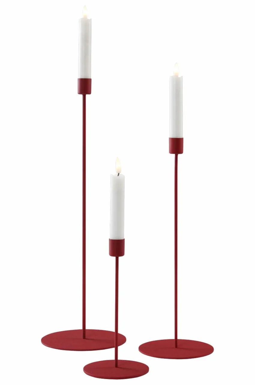 Ljusstakar|Jotex ELSY Ljusstake 3-pack Mörkröd