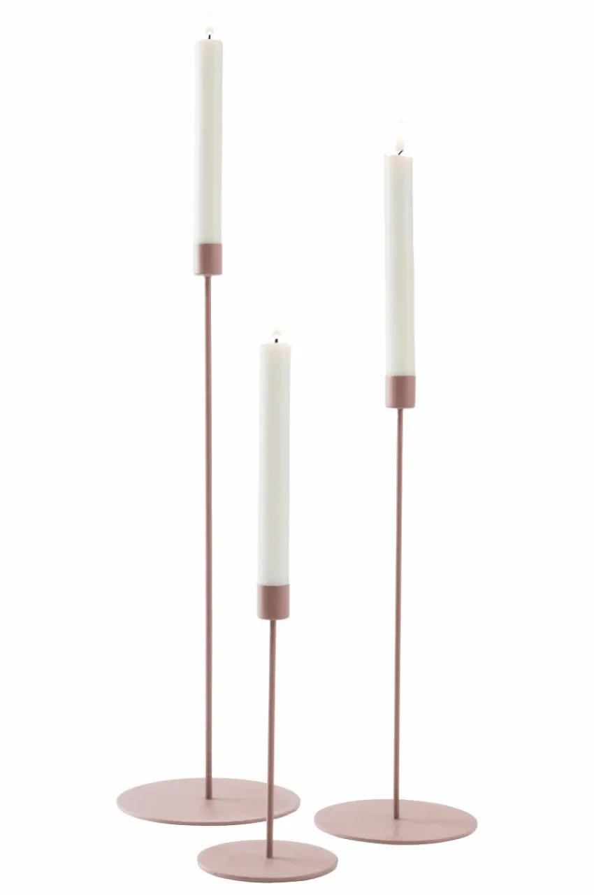 Ljusstakar|Jotex ELSY Ljusstake 3-pack Puderrosa