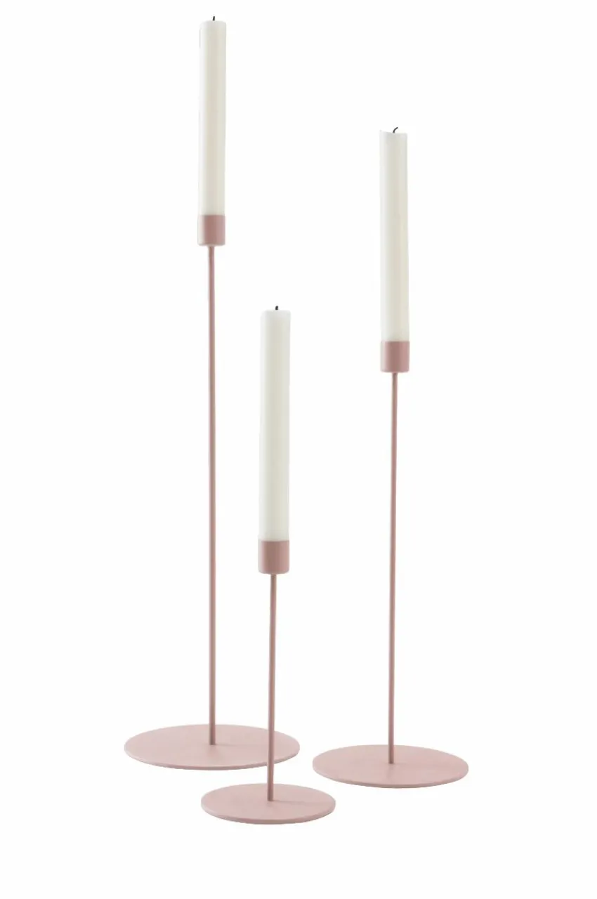 Ljusstakar|Jotex ELSY Ljusstake 3-pack Puderrosa