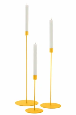 Ljusstakar|Jotex ELSY Ljusstake 3-pack Klargul