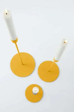 Ljusstakar|Jotex ELSY Ljusstake 3-pack Klargul