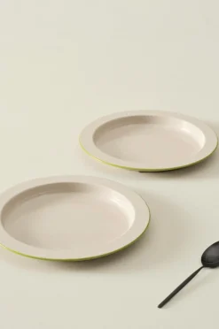 Tallrikar|Jotex ETTA PICNIC Tallrik 2-pack ø 30 Cm Beige/grön