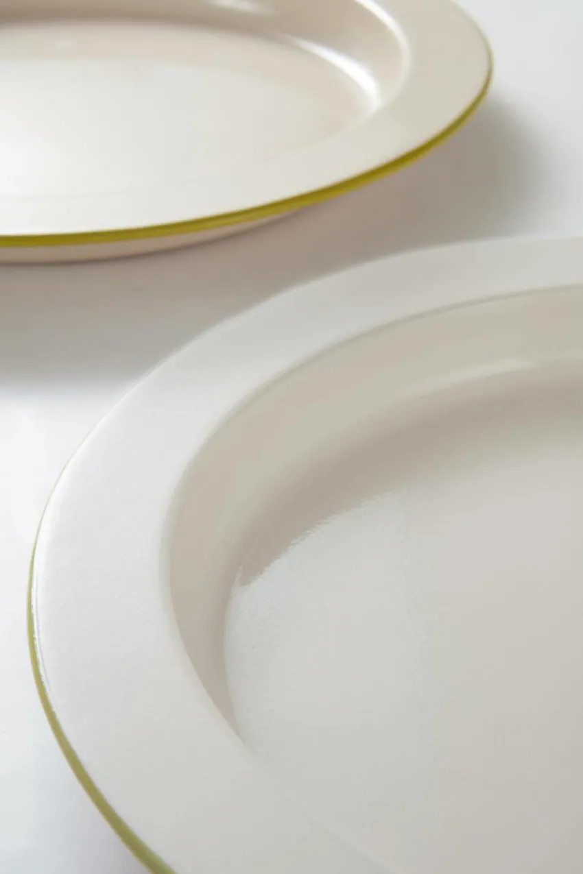 Tallrikar|Jotex ETTA PICNIC Tallrik 2-pack ø 30 Cm Beige/grön