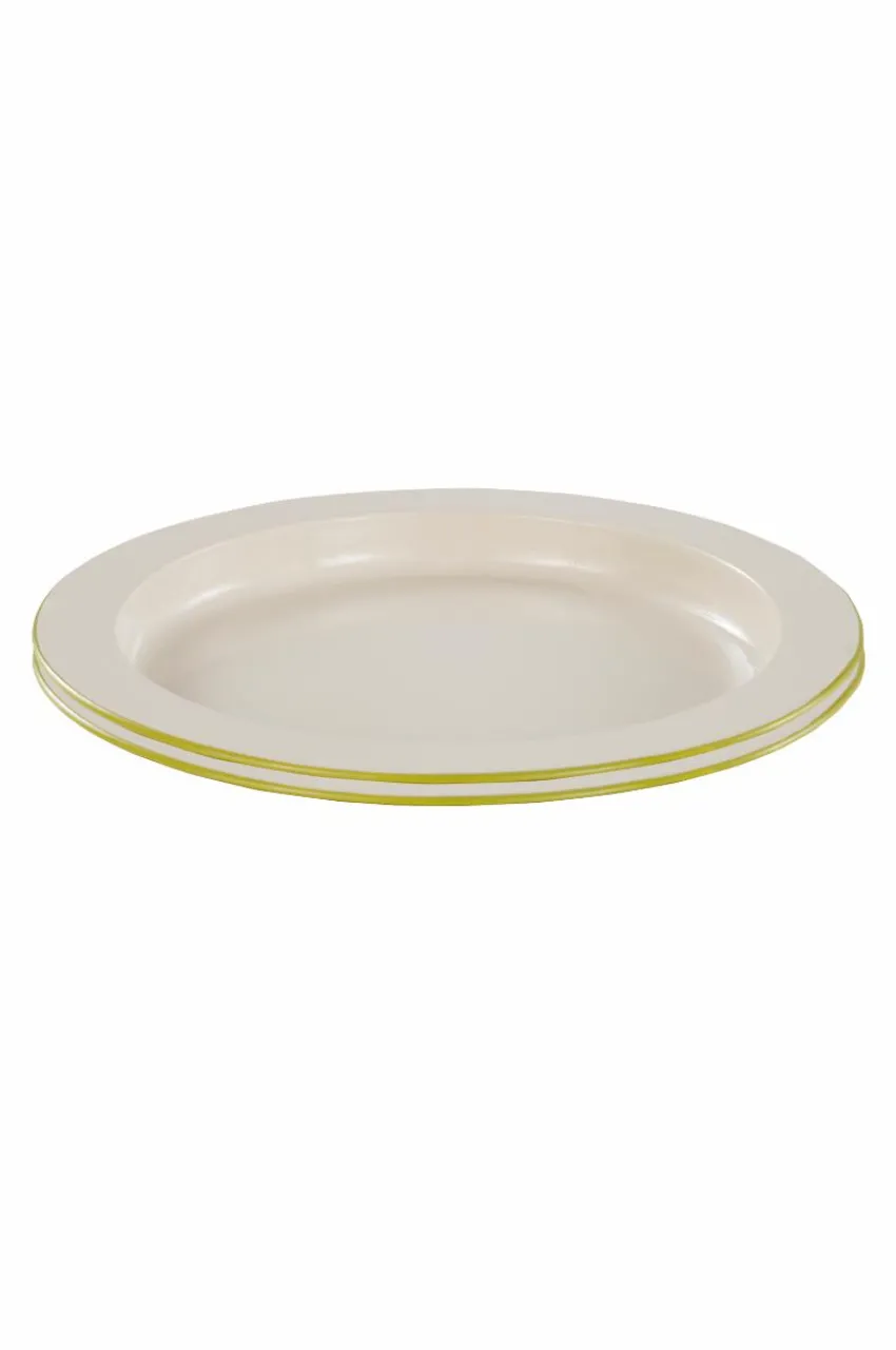 Tallrikar|Jotex ETTA PICNIC Tallrik 2-pack ø 30 Cm Beige/grön
