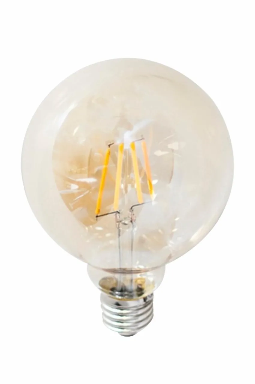 Ljuskällor|Jotex Filament Dekorationslampa LED Dimbar Glob E27 4W ø 95 Mm Amber Transparent