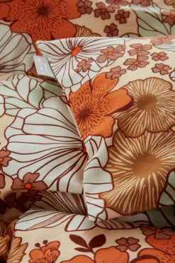 Barnsängkläder|Jotex FIORI BABY Påslakanset Vagn/vagga Orange/multi