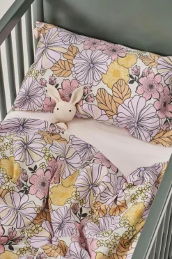 Barnsängkläder|Jotex FIORI MINI Påslakanset Spjälsäng Rosa/multi