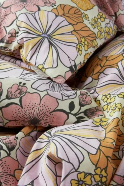 Barnsängkläder|Jotex FIORI MINI Påslakanset Spjälsäng Rosa/multi