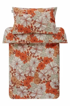 Barnsängkläder|Jotex FIORI MINI Påslakanset Spjälsäng Orange/multi