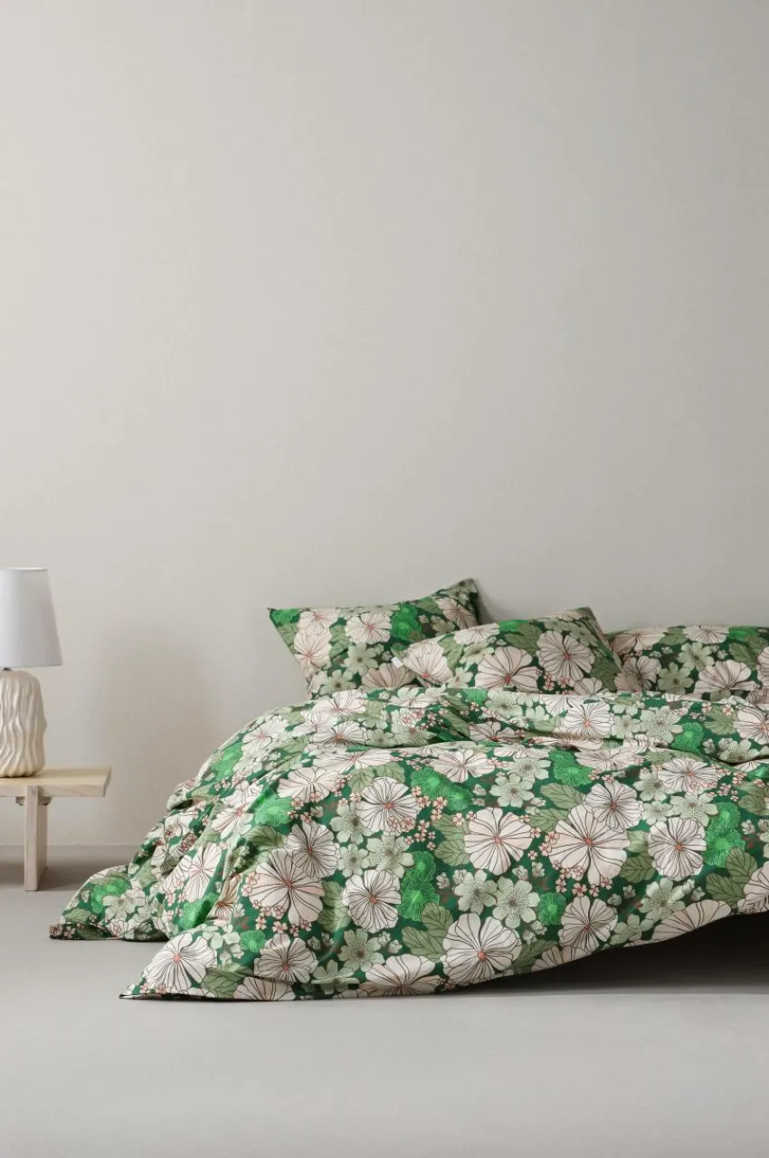 Påslakanset|Jotex FIORI Påslakanset Dubbelsäng Grön/multi