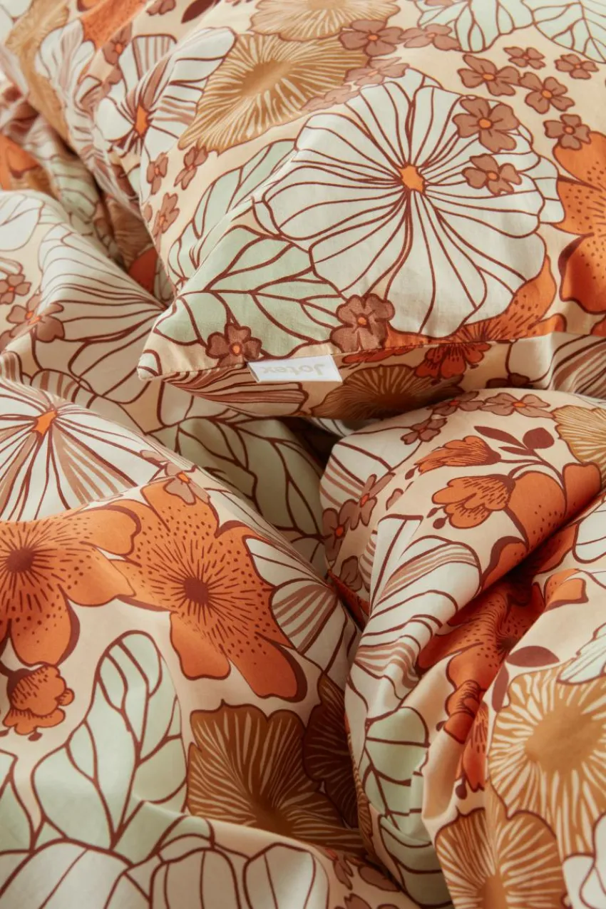 Påslakanset|Jotex FIORI Påslakanset Dubbelsäng Orange/multi