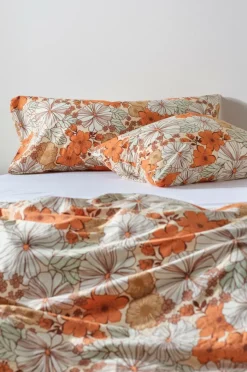 Påslakanset|Jotex FIORI Påslakanset Enkelsäng Orange/multi