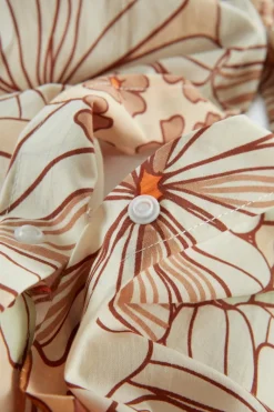 Påslakanset|Jotex FIORI Påslakanset Enkelsäng Orange/multi