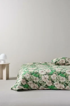 Överkast|Jotex FIORI överkast Grön/multi