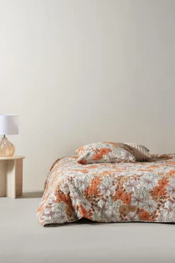 Överkast|Jotex FIORI överkast Orange/multi