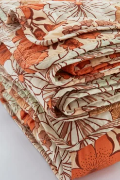 Överkast|Jotex FIORI överkast Orange/multi