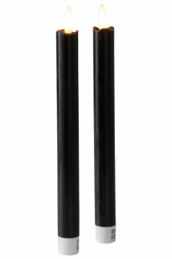 Ljus|Jotex FLAMME Antikljus LED 25 Cm 2-pack Svart
