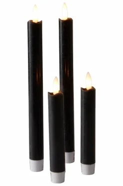 Ljus|Jotex FLAMME Antikljus LED 25 Cm 2-pack Svart