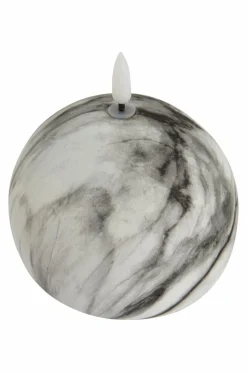 Ljus|Jotex FLAMME MARBLE Blockljus LED 12 Cm Grå