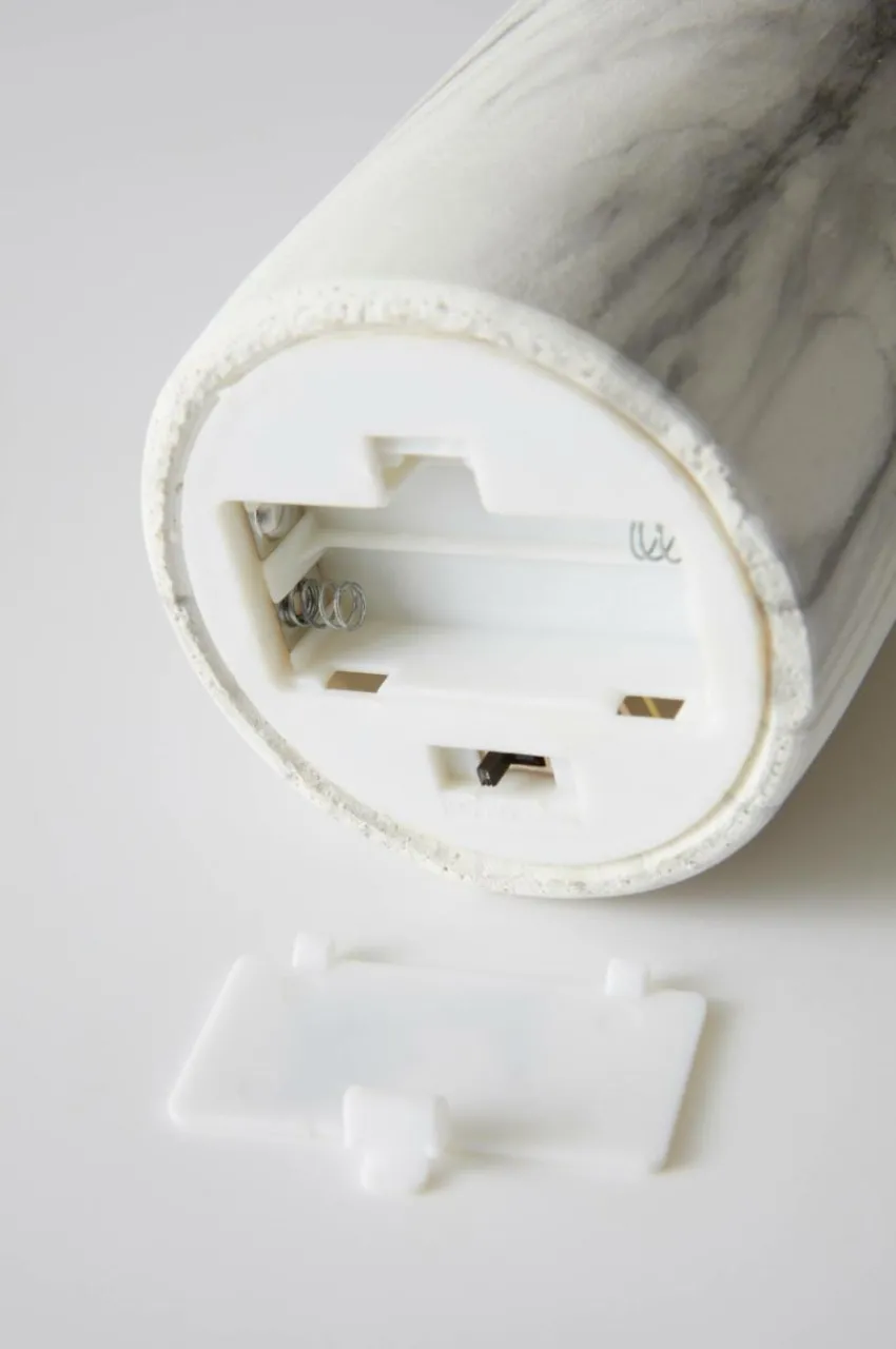 Ljus|Jotex FLAMME MARBLE Blockljus LED 17,5 Cm Grå