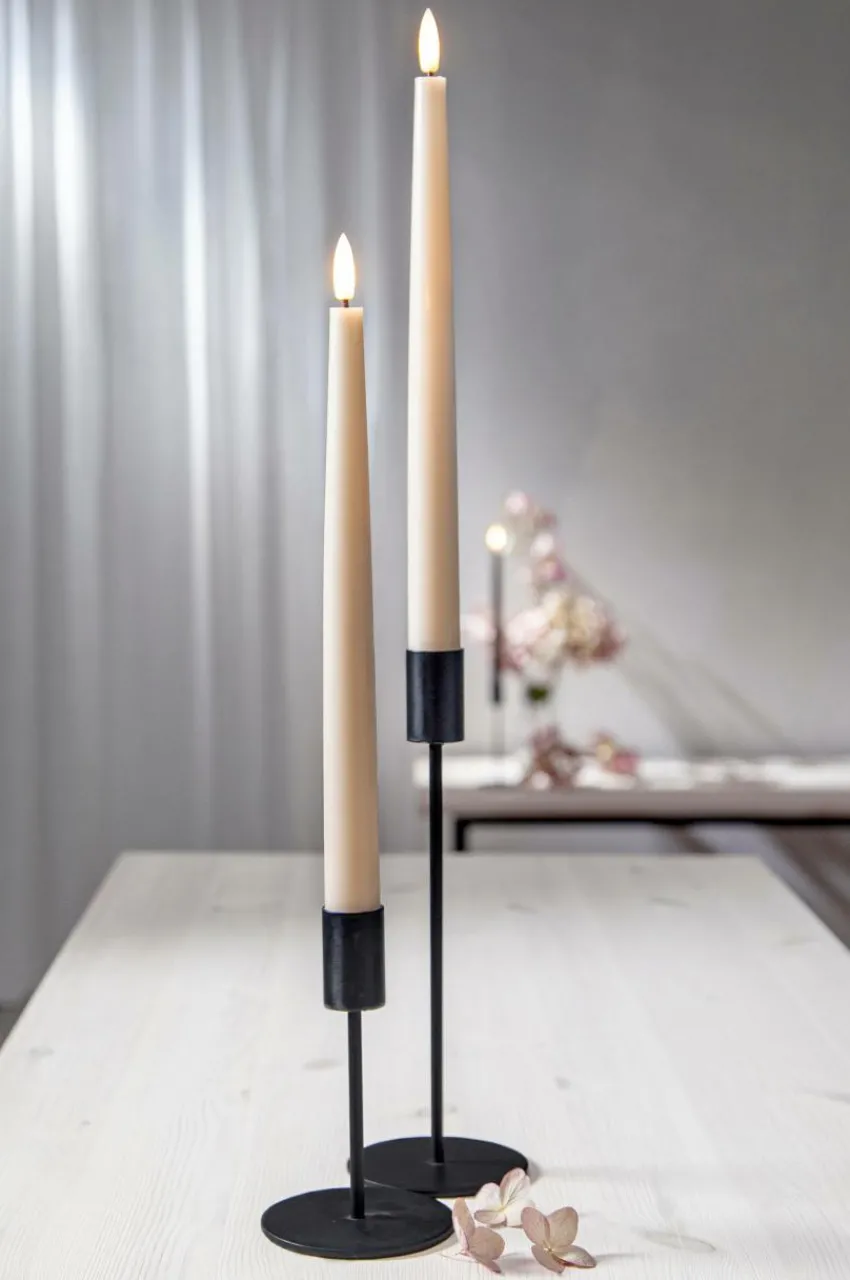 Ljus|Jotex FLAMME SLIM Batterdrivet Ljus 2-pack 28 Cm Beige