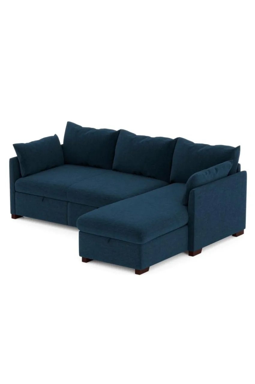 Soffor|Jotex FLAVIA Bäddsoffa 3-sits Med Divan Denimblå