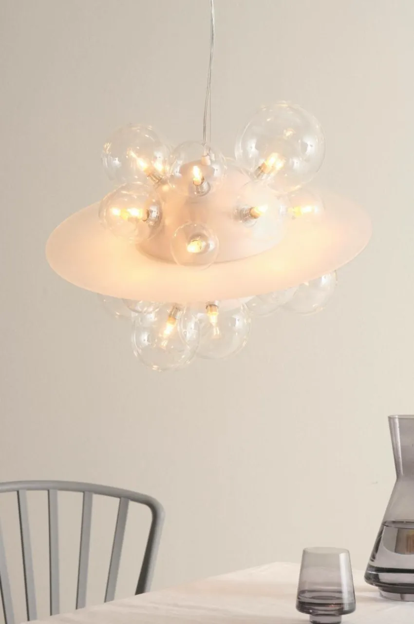Taklampor|Kristallkronor & Takkronor|Jotex FLOAT Taklampa Vit/glas