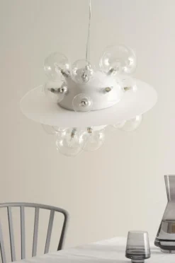 Taklampor|Kristallkronor & Takkronor|Jotex FLOAT Taklampa Vit/glas