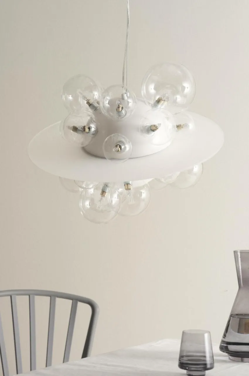 Taklampor|Kristallkronor & Takkronor|Jotex FLOAT Taklampa Vit/glas
