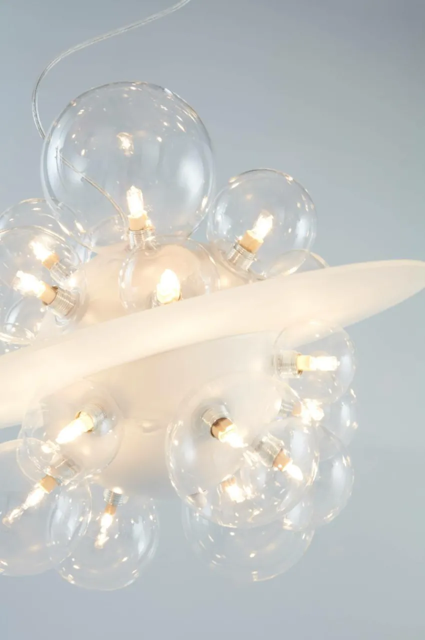 Taklampor|Kristallkronor & Takkronor|Jotex FLOAT Taklampa Vit/glas