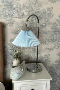 Bordslampor|Jotex FLORENCE Bordslampa Krom/ljusblå