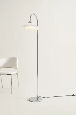 Golvlampor|Jotex FLORENCE Golvlampa Krom/ljusblå