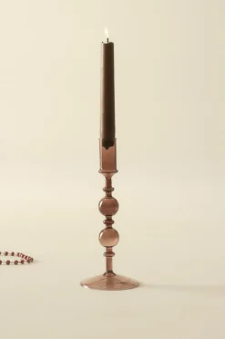 Ljusstakar|Jotex FLORENCE Ljusstake Kaffebrun