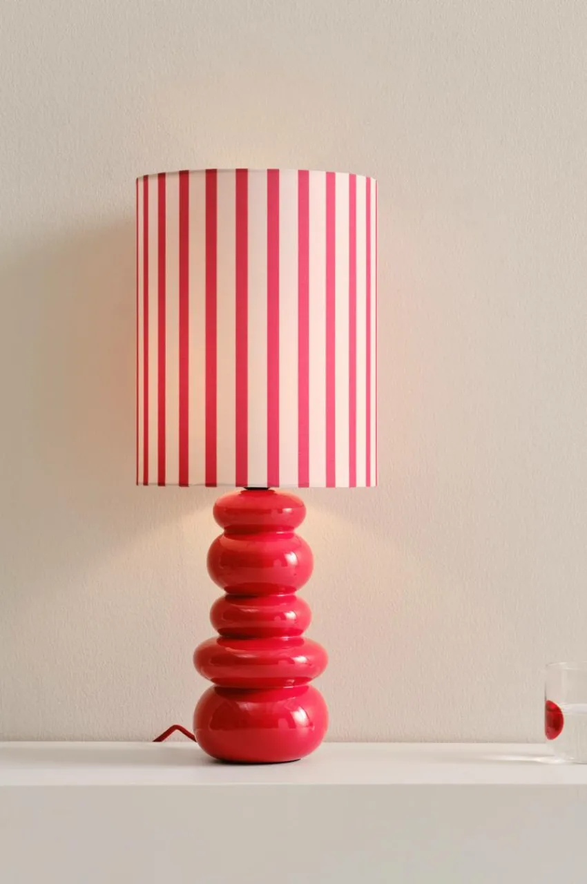 Bordslampor|Jotex FONSO Bordslampa Röd/vit