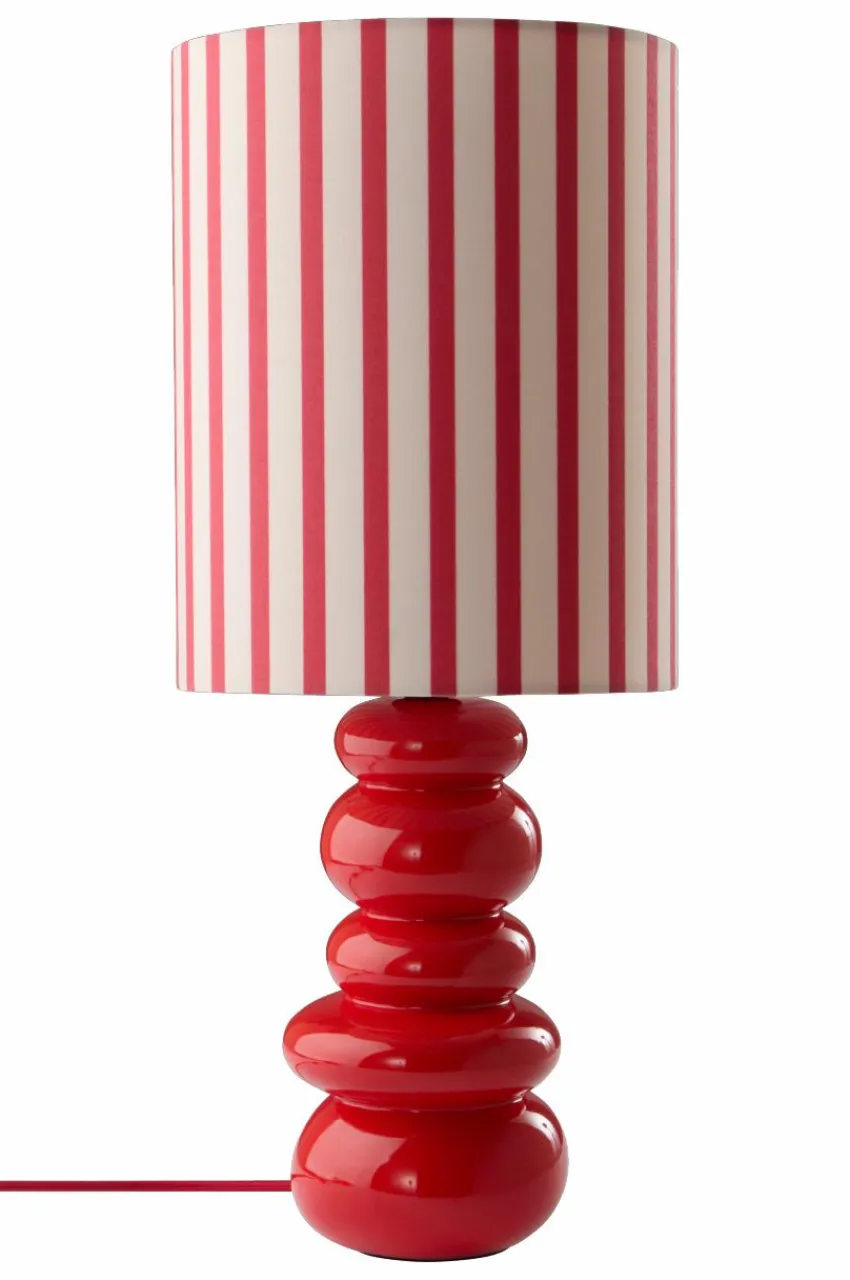 Bordslampor|Jotex FONSO Bordslampa Röd/vit
