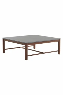 Utebord|Utemöbler|Jotex FONTHILL Soffbord 100x100 Cm Teak/Grå