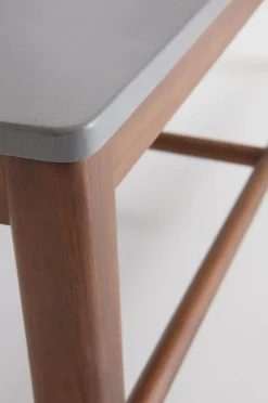 Utebord|Utemöbler|Jotex FONTHILL Soffbord 100x100 Cm Teak/Grå