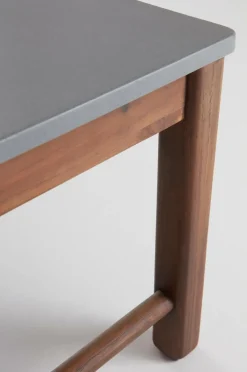 Utebord|Utemöbler|Jotex FONTHILL Soffbord 100x100 Cm Teak/Grå
