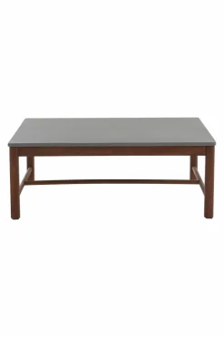Utebord|Utemöbler|Jotex FONTHILL Soffbord 100x100 Cm Teak/Grå
