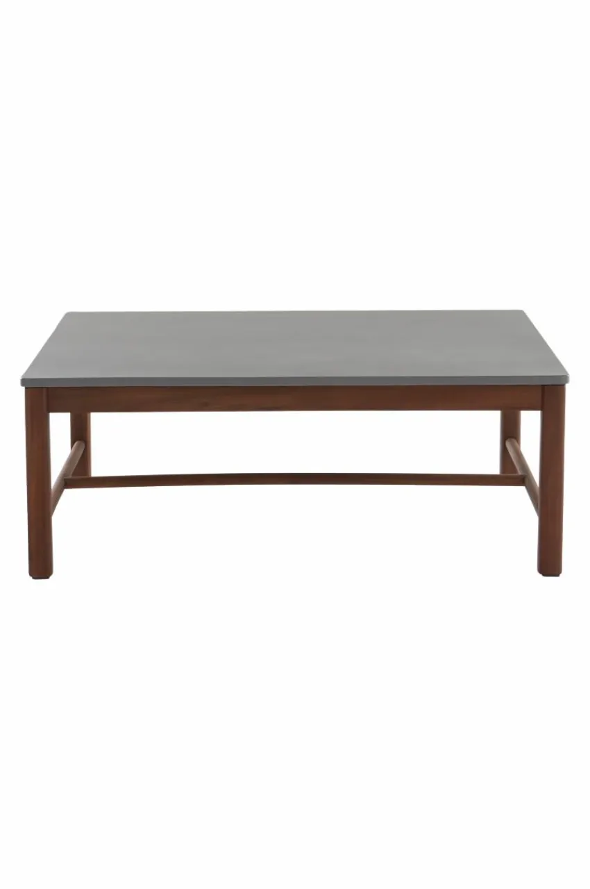 Utebord|Utemöbler|Jotex FONTHILL Soffbord 100x100 Cm Teak/Grå